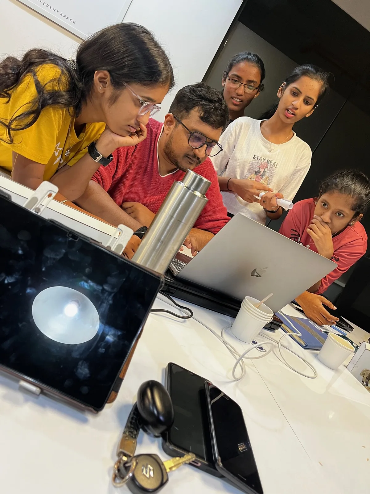 Founders and recruiters reviewing a hiring pipeline together